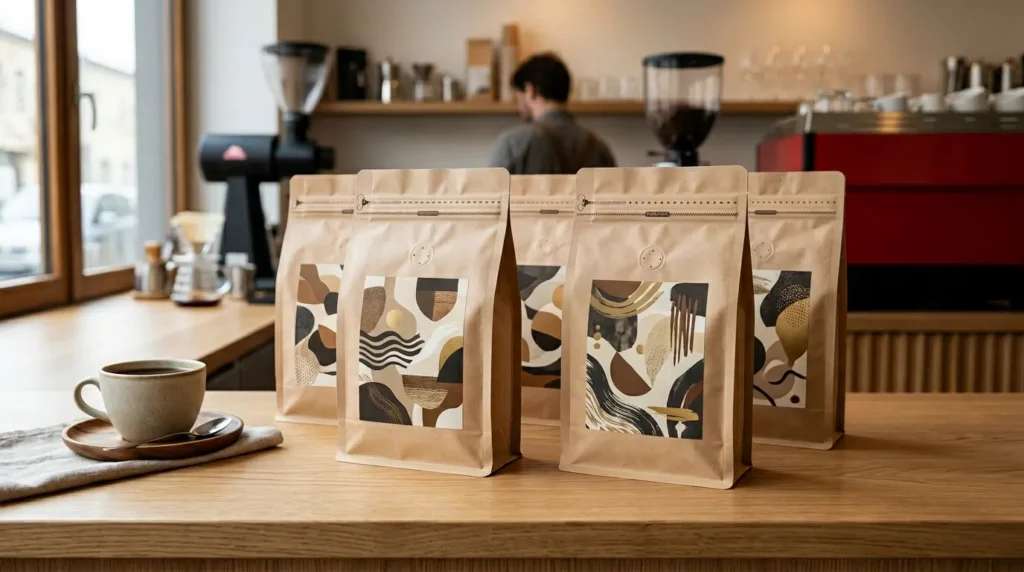Fornecedor de café private label com embalagens personalizadas de 500g.