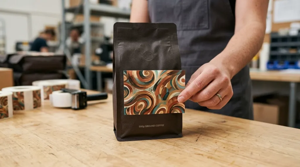 Personalização de rótulo para fornecimento de café private label.