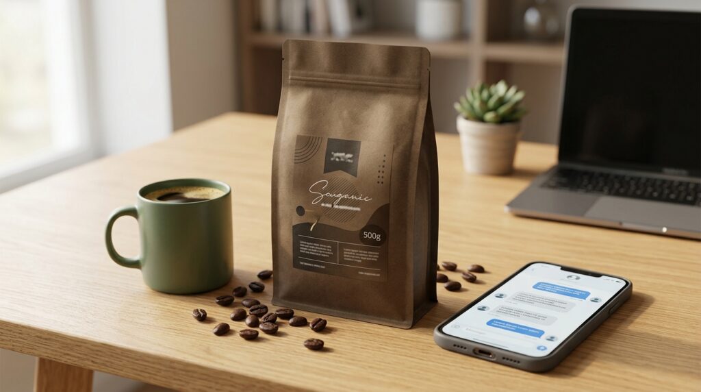 Solicitação de orçamento para café personalizado com marca própria